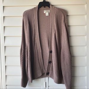Ruby Moon Brown Oversized Knit Cardigan